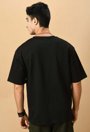 Black plain color t-shirt by offmint