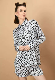 Black polka dot co-ord set by offmint