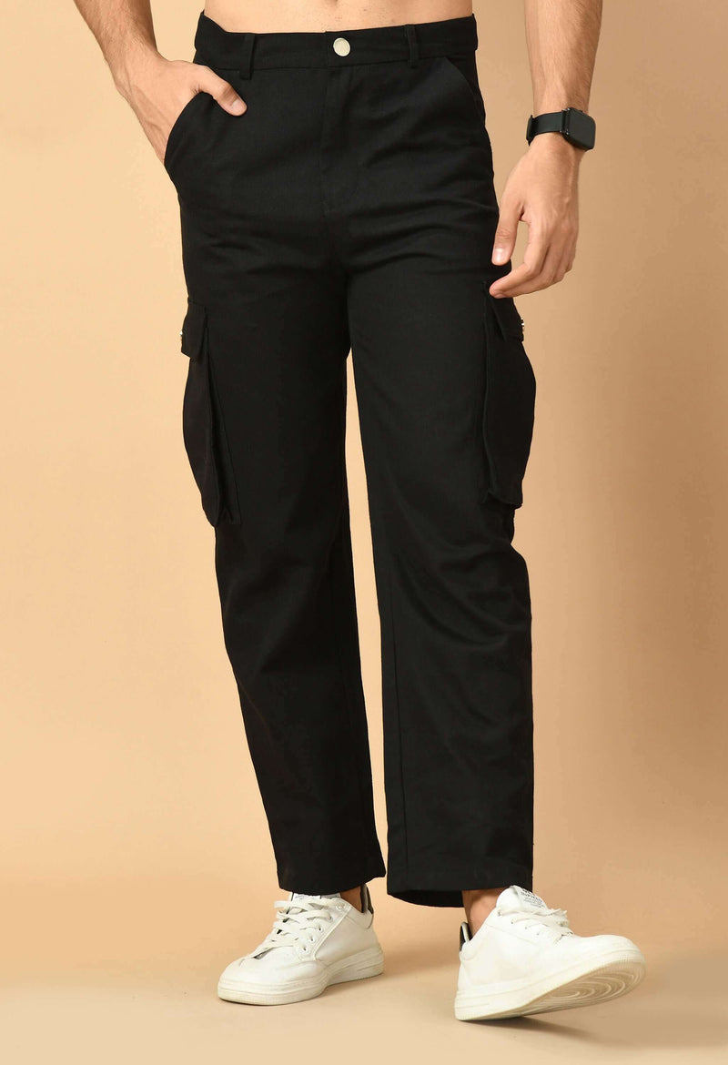 6 Pocket Men's Cargo Black By Offmint
