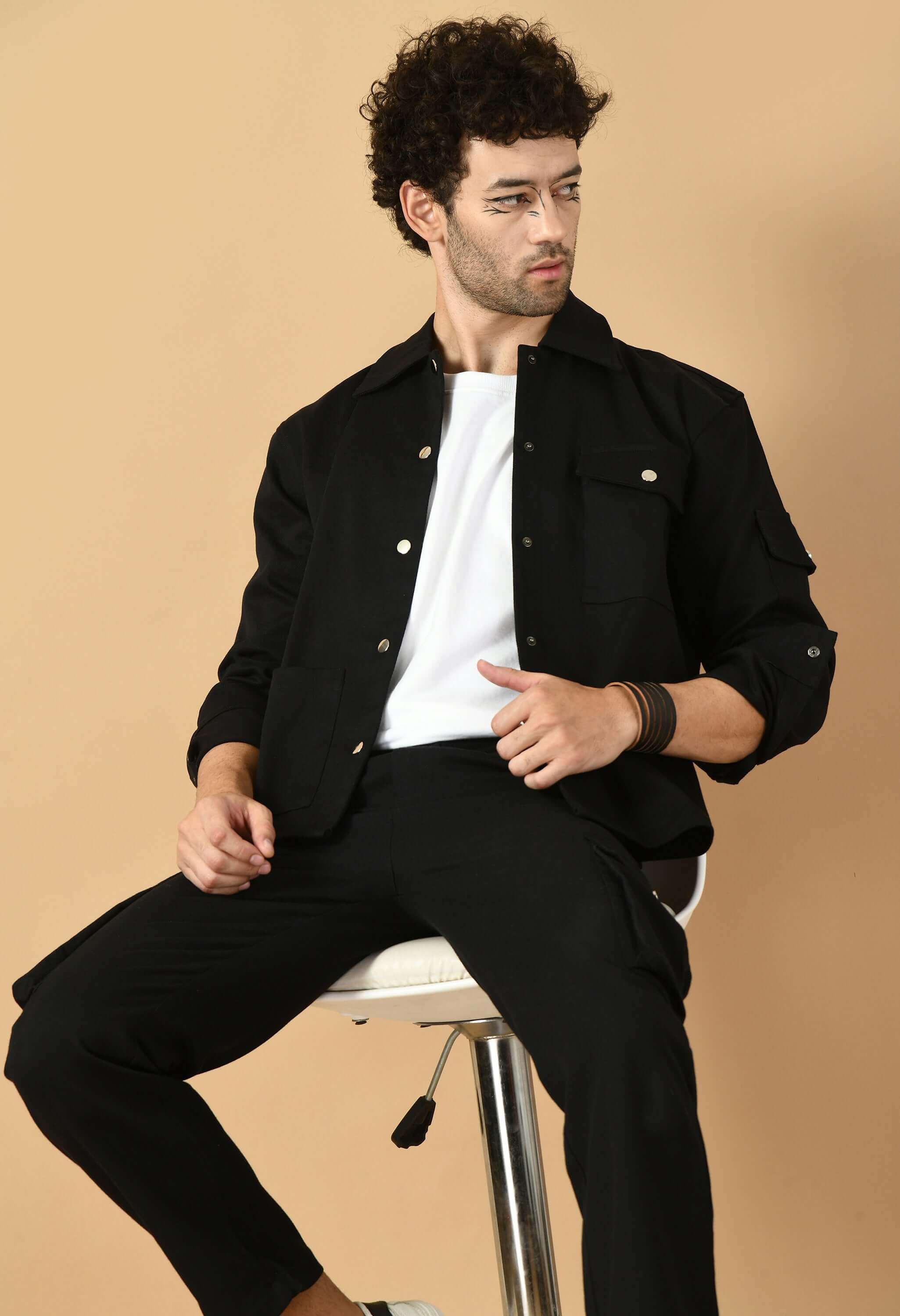 Black twill jacket by offmint