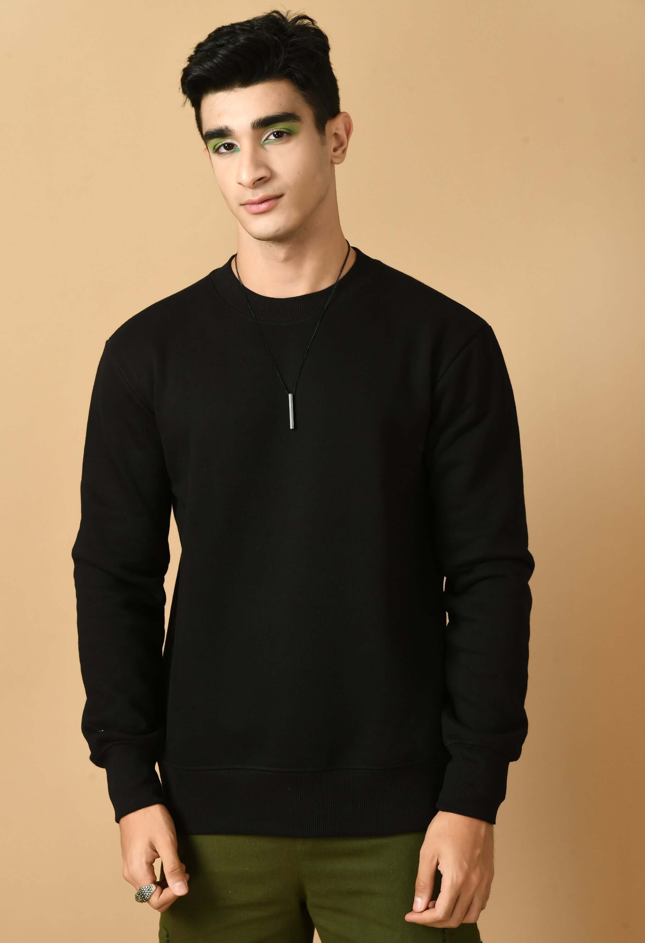 Black youth printed black color sweatshirt 