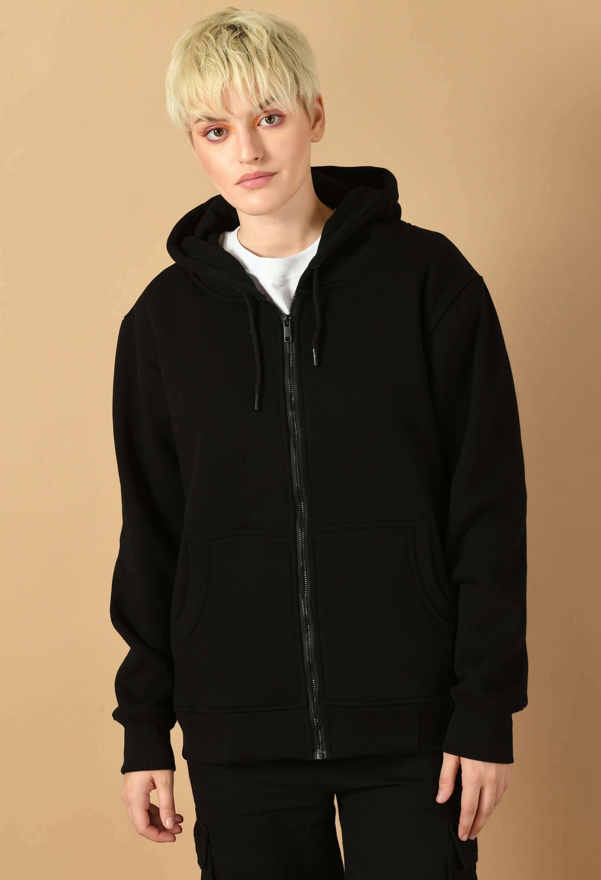 Black zip hoodie by offmint