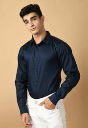 Blue color men's clubwear shirt by offmint