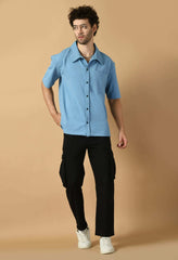 Blue color overshirt by offmint