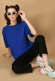 Blue color oversized t-shirt