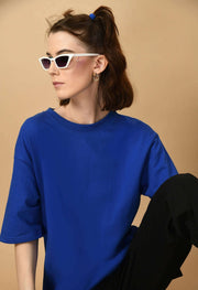 Blue color plain t-shirt 