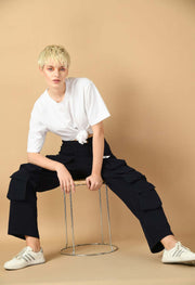 Blue color twelve pocket cargo by offmint