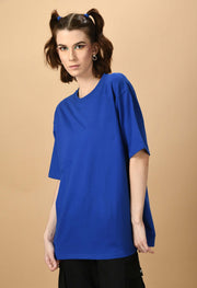Blue plain oversized t-shirt by offmint
