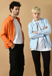 Blue unisex bomber jacket by offmint