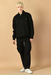 Bomber black color jacket