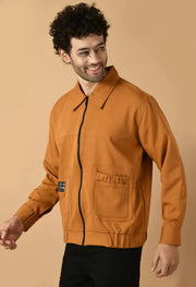 Bomber jacket men's  brown color 