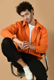 Bomber jacket  men's orange color 