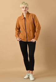 Brown bomber jacket by offmint