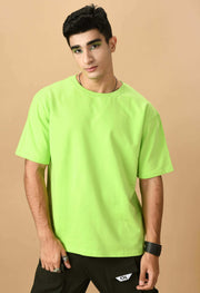 Butterfly printed green color oversized t-shirt by offmint