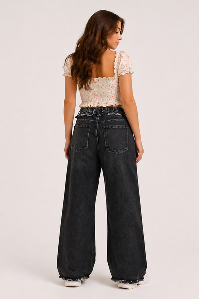 Black Riot Stitch Jeans (Womens)