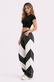 Rebel Stitch Patchwork Denim Women