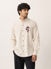 Palm Grove Mandarin Shirt
