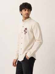 Palm Grove Mandarin Shirt