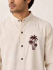 Palm Grove Mandarin Shirt
