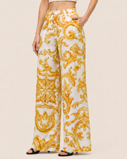 Lemon Luxe Printed Trousers