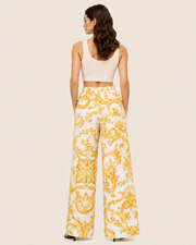 Lemon Luxe Printed Trousers