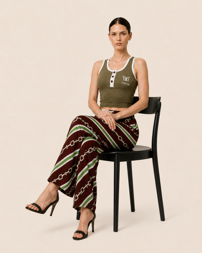 Royal Harness Stripe Print