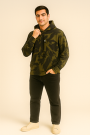 Olive Acid Wash Hoodie