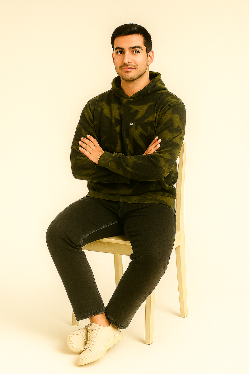 Olive Acid Wash Hoodie