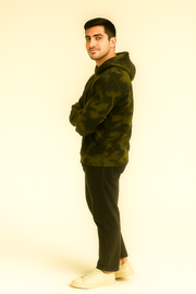 Olive Acid Wash Hoodie