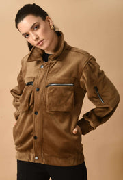 Brown Corduroy Jacket By Offmint
