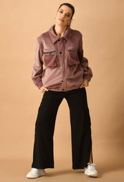 Mauve Corduroy Jacket By Offmint