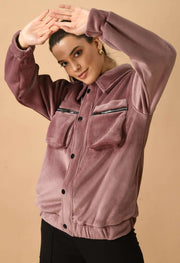 Mauve Corduroy Jacket By Offmint