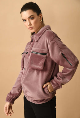 Mauve Corduroy Jacket By Offmint