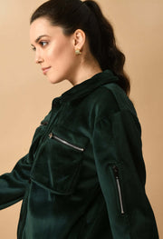 Forest Green Corduroy Jacket By Offmint