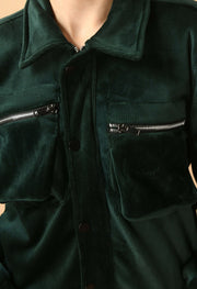 Forest Green Corduroy Jacket By Offmint