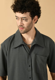 12 Pocket's Grey Shirt Co-ord Set By Offmint