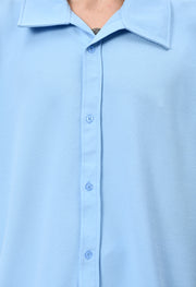 12 Pocket's Sky Blue Shirt Co-ord Set By Offmint