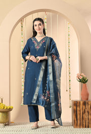 Midnight Blossom Kurta Set
