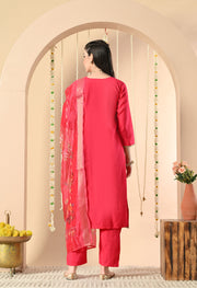 Crimson Radiance Kurta Set