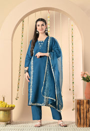 Azure Elegance Kurta Set