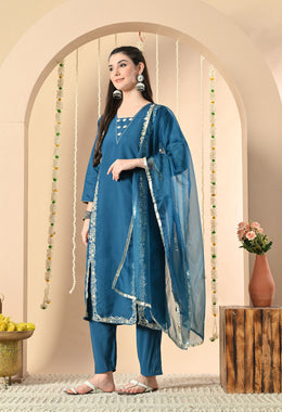 Azure Elegance Kurta Set