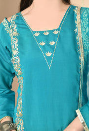 Turquoise Bloom Kurta Set