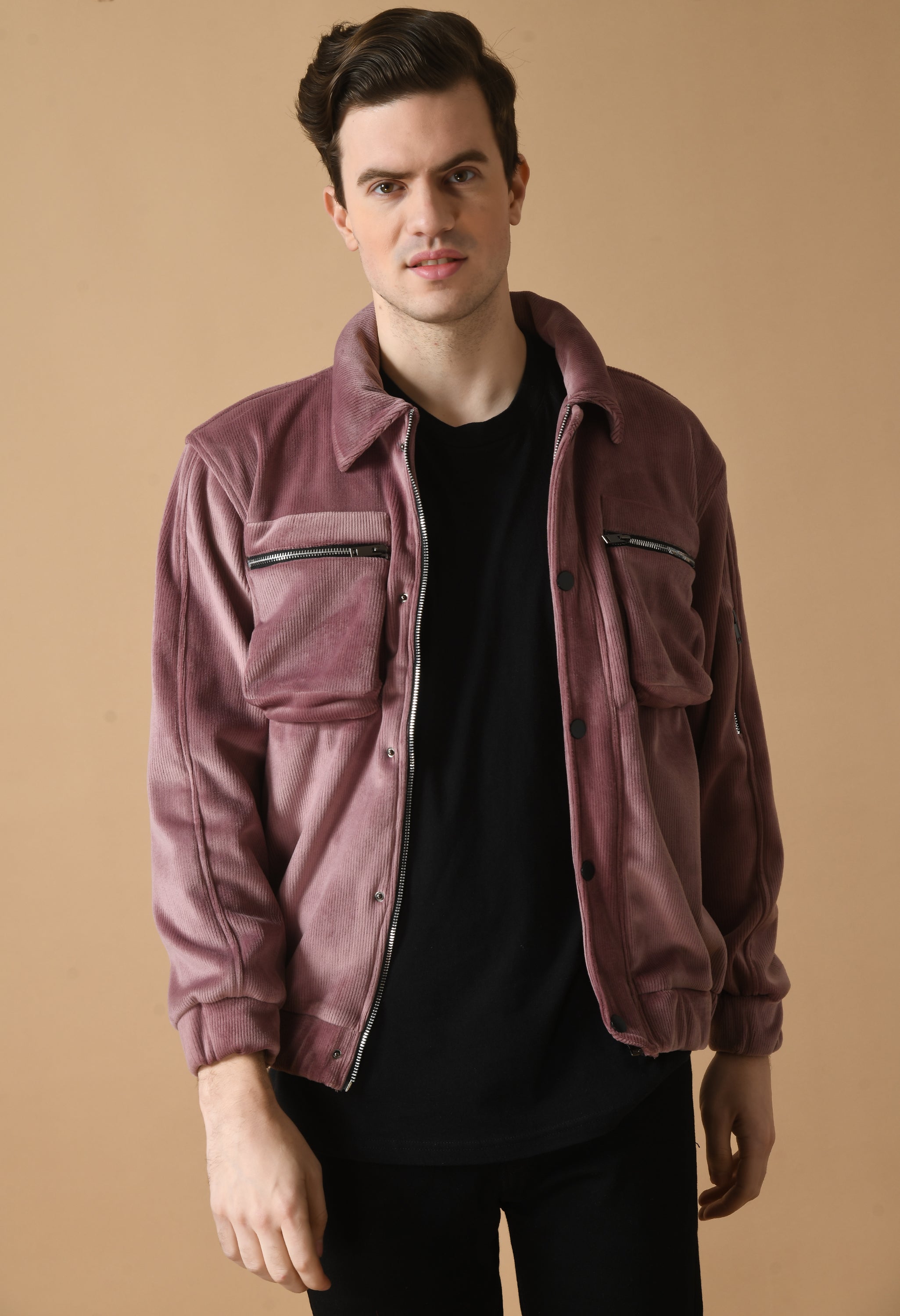 Mauve Corduroy Jacket By Offmint