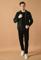 Forest Green Corduroy Jacket By Offmint