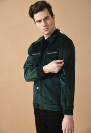 Forest Green Corduroy Jacket By Offmint