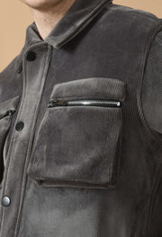 Grey Corduroy Jacket By Offmint