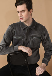 Grey Corduroy Jacket By Offmint