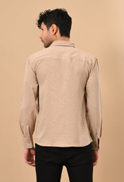 BEIGE ZEBRA PRINTED SHIRT