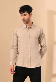 BEIGE ZEBRA PRINTED SHIRT