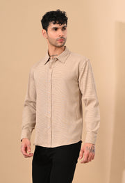 BEIGE ZEBRA PRINTED SHIRT